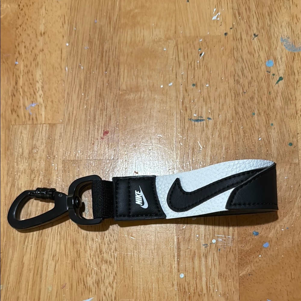 Nike Black and White Keychain